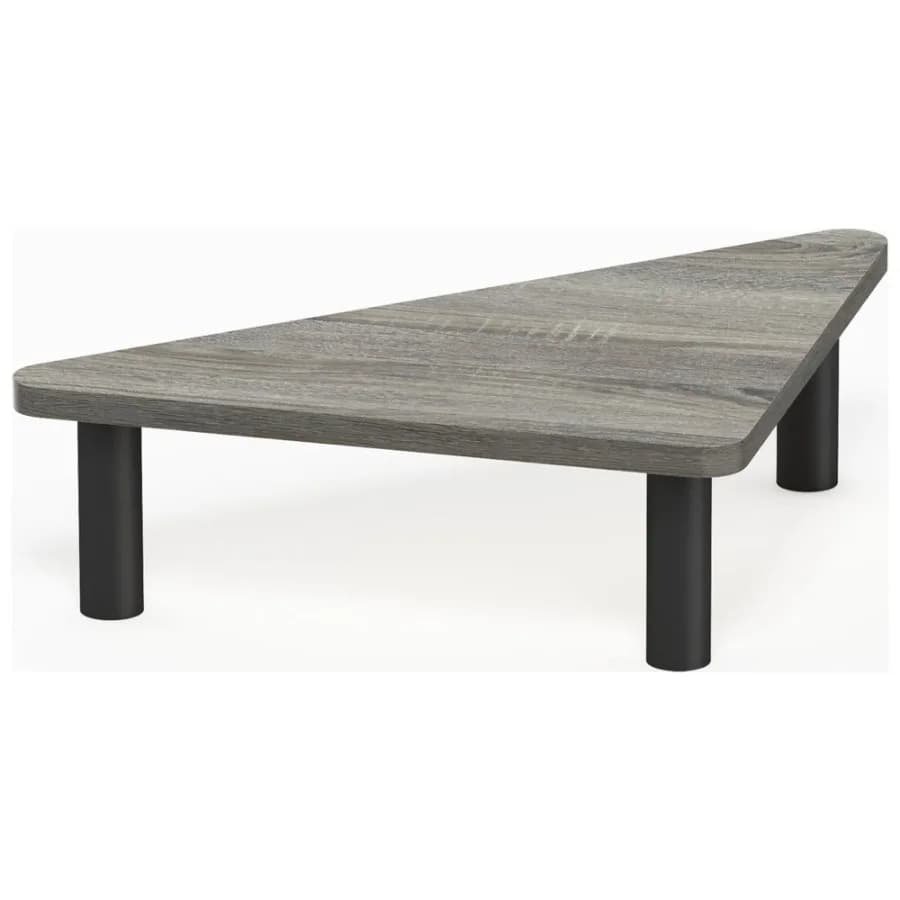 Turn-N-Tube Corner Monitor Riser Stand French Oak Grey Black