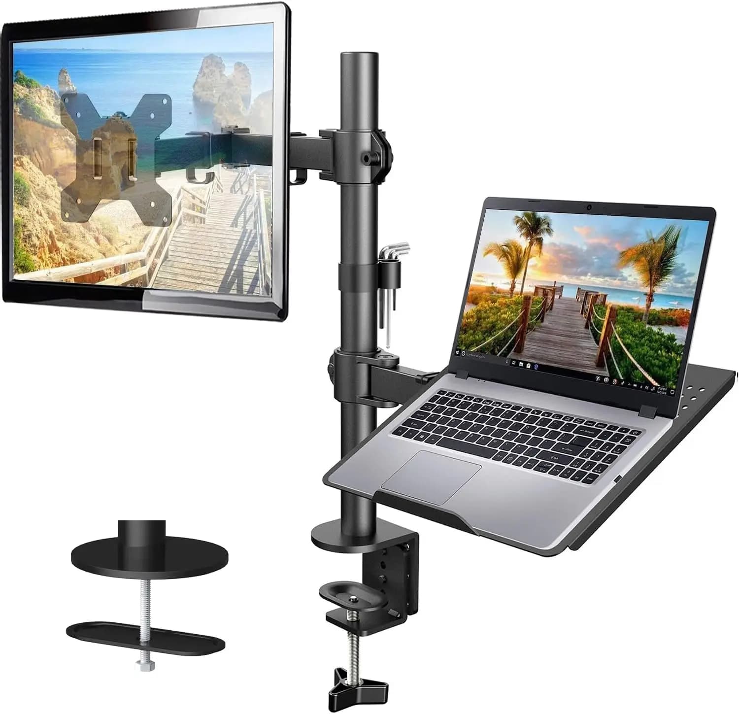 Single Monitor Desk Mount Stand for Laptop Holds Computer Screen up to 17 Inch New Stock Notebook Monitor Mount