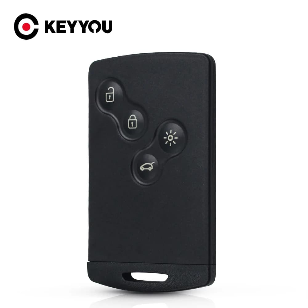 KEYYOU 10 pz 4 Bottoni Chiave Smart Card A Distanza Borsette Caso Per Renault Laguna Koleos Clio 4 Megane Scenic Captur Fluence Con Lama