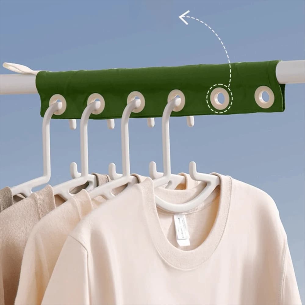 Removable Windproof Hanger Foldable 6 Holes Travel Clothes Drying Rack Anti Slip Space-Saving Fabric Clothing Clip Travel Use