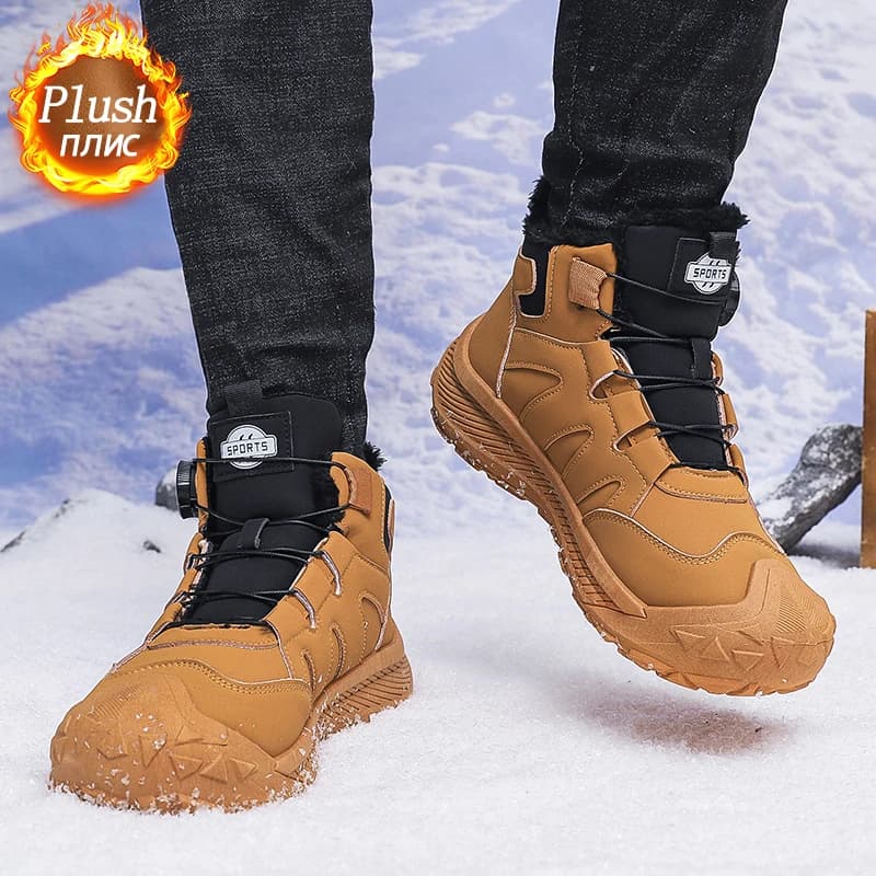 High-top, Classic Men’s Cotton Boots with Durable Soles and Soft Uppers Blending Classic and Fashionable Styles Ideal for Hiking