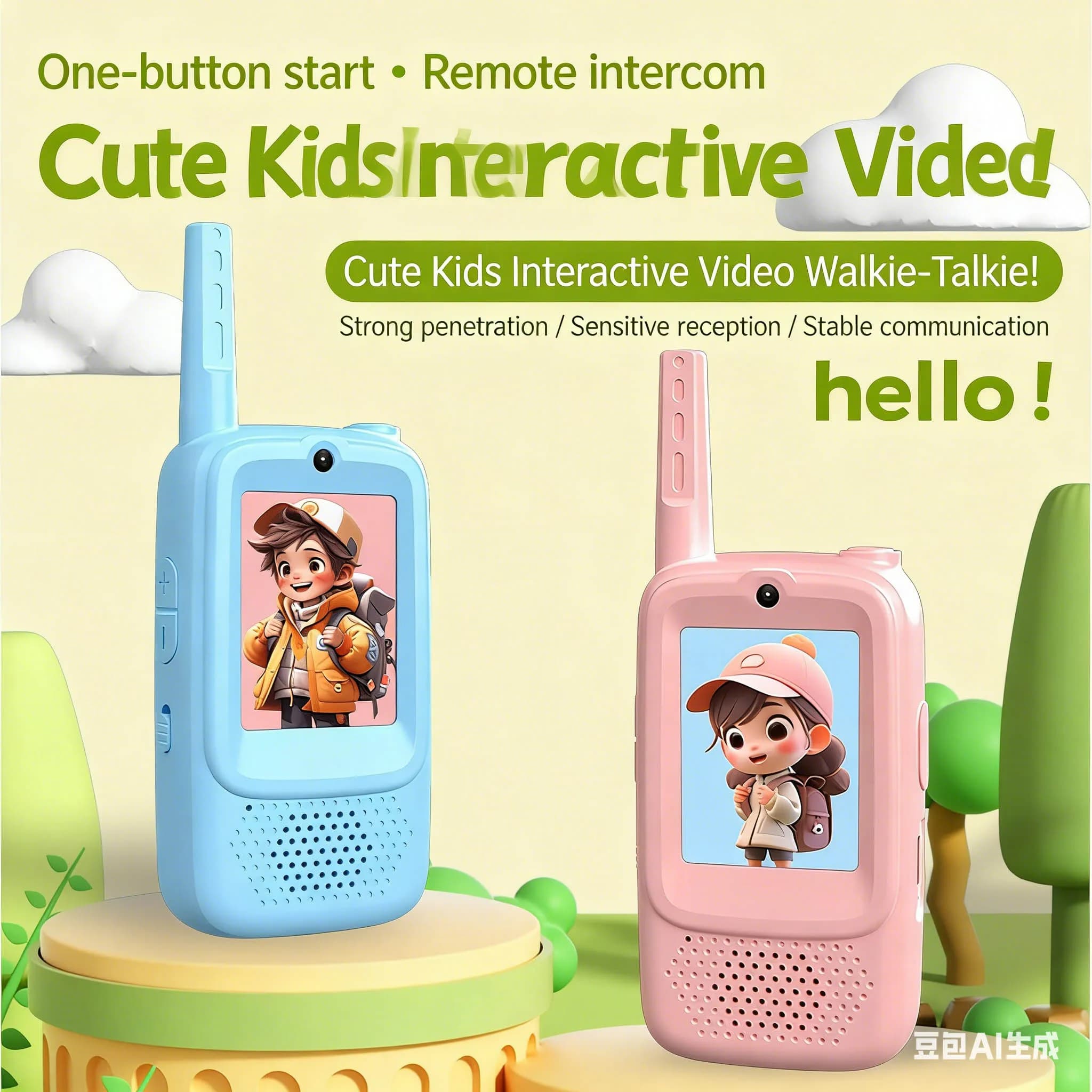 2PCS Video Per Bambini Video Walkie Talkie Per Bambini Interni Esterni Giocattoli Invia Emoticon Foto Vocale Per I Bambini Regalo Delle Ragazze Dei Ragazzi