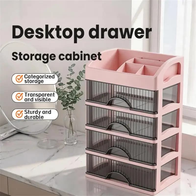 New Multi layer Large Capacity Transparent Makeup Storage Box Cosmetic Storage Box Suitable For Eye Shadow Lotion And Lipstick