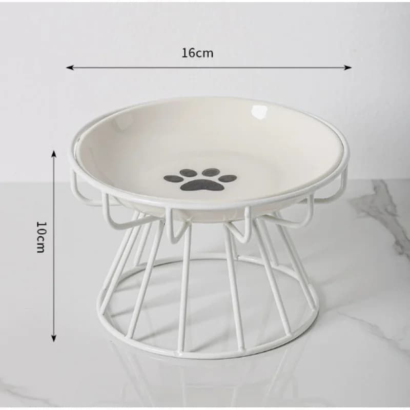 Elevated Ceramic Pet Bowls with Stand Non-Slip Food Water Feeder for Indoor Cats Small Dogs Daily Supplies