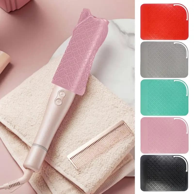 Embossed Iron Curtain Insulating Mat for Iron Curtain Portable Hairdresser Accessories Functional Hairdresser Anti-slip and Silicone Anti-slip Mat