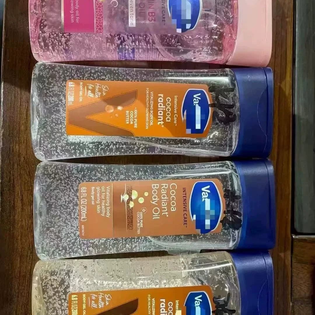 Vaseline Cocoa Radiant Body Gel Oil 200ml – Nourishing Rose & Coffee Moisturizer for Dry Skin, Glowing Body Care