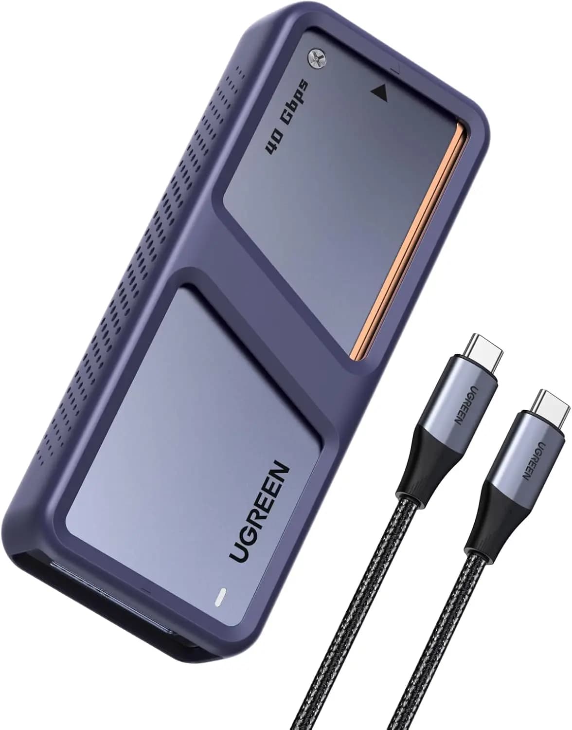 Box esterno per SSD M.2 NVMe da 40 Gbps con ventola di raffreddamento, compatibile con Thunderbolt 4/3 USB4, supporta fino a 8 TB per archiviazione esterna veloce