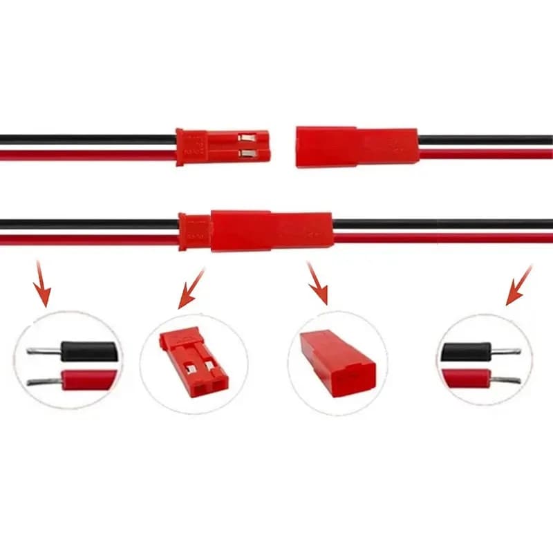 5/10/20 Pairs of Cables with JST Connectors Male and 10/15/20cm Female for RC Batteries, Helicopters, FPV drones and Fai-da- ♪