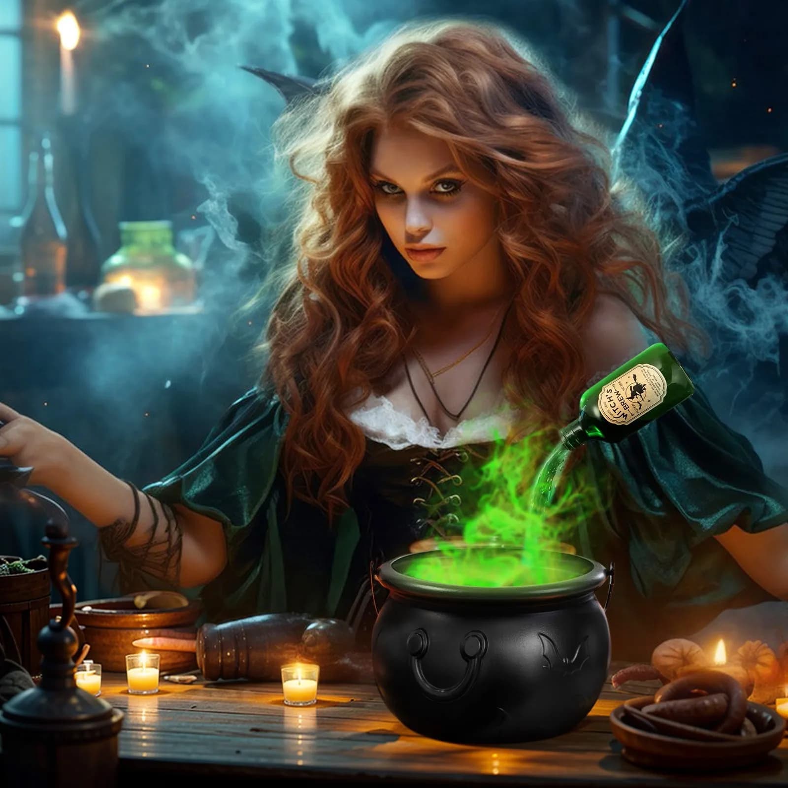 Magic Floating Potion Bottle of Halloween Stubborn Witch Cattle Sweetie or Sketch Bomber Set of Sparkling Potions Diffusers