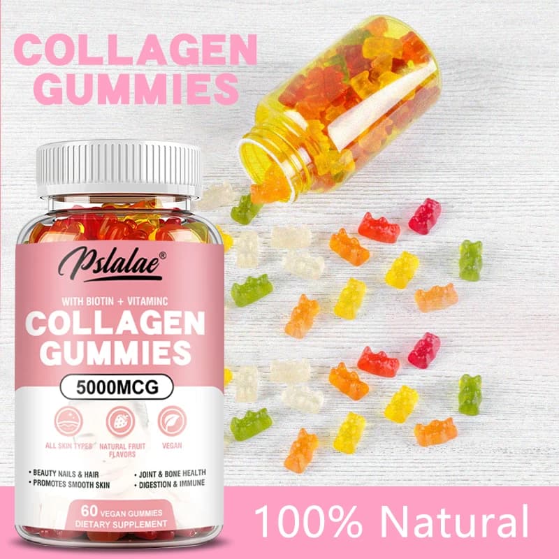 Collagen gumella - Vitamin C, Biotin - Skin whitening, smooth for skin, reduces wrinkles, support nails, hair, joint health and bones
