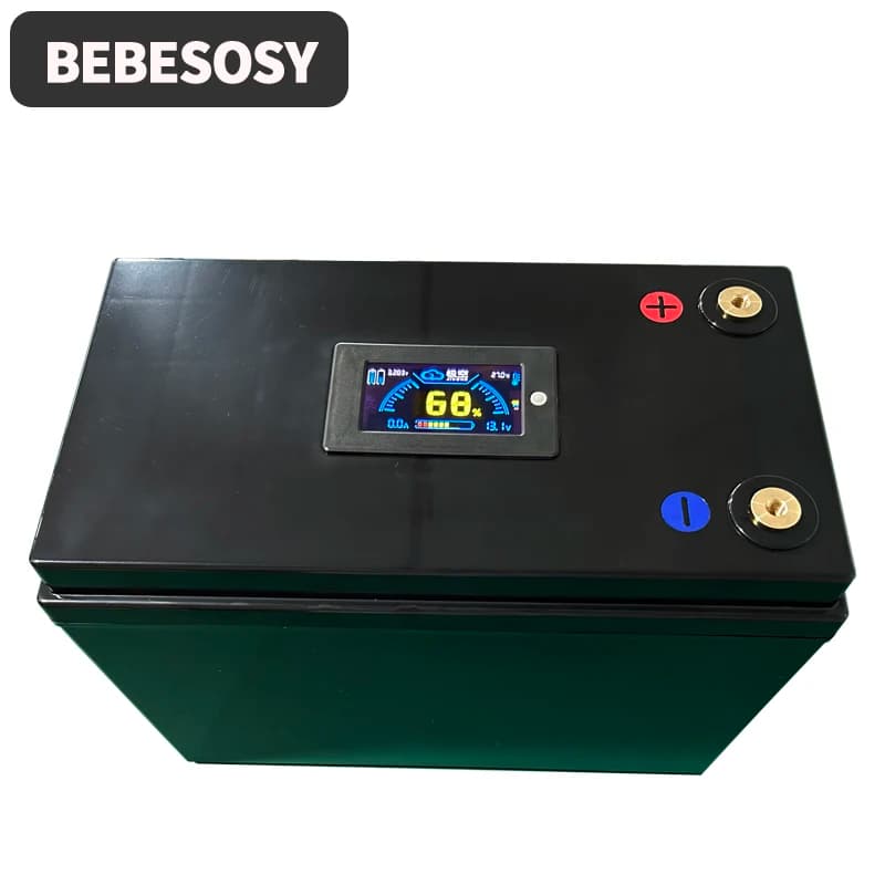 Case 12V 280AH DIY Battery Case Portable Battery Box 230AH 4S Optional 200A BMS 2A Active Balancing TFT LCD Bolt for Motorhome