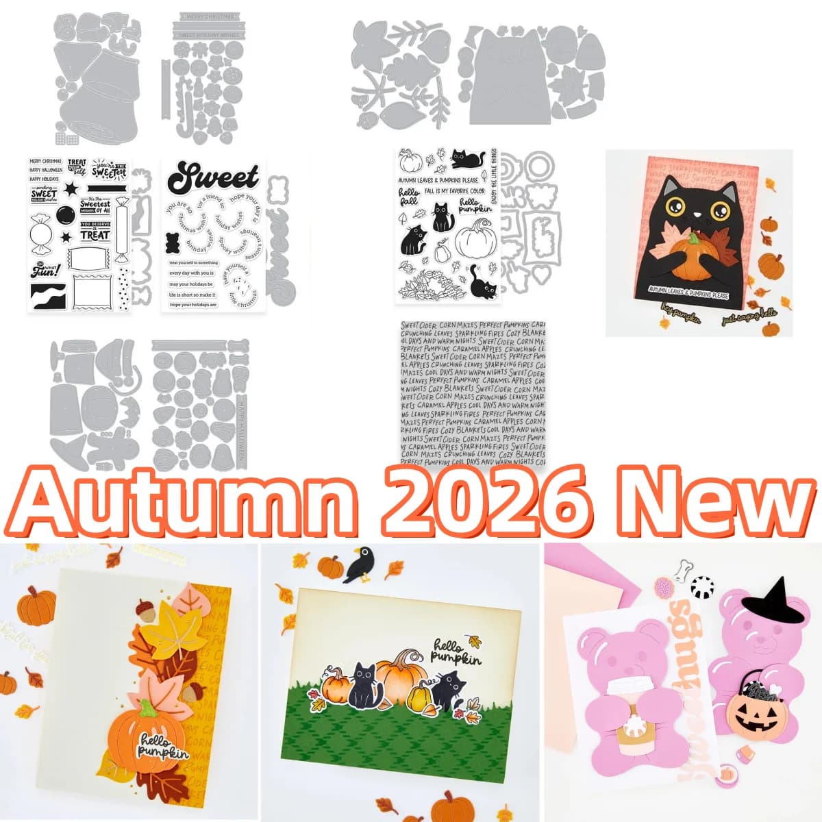 2026 Autumn Hide and Peek Candy Wrappers Die Set Stamps Metal Cutting Dies for DIY Decorating Scrapbook Paper Card Craft Die