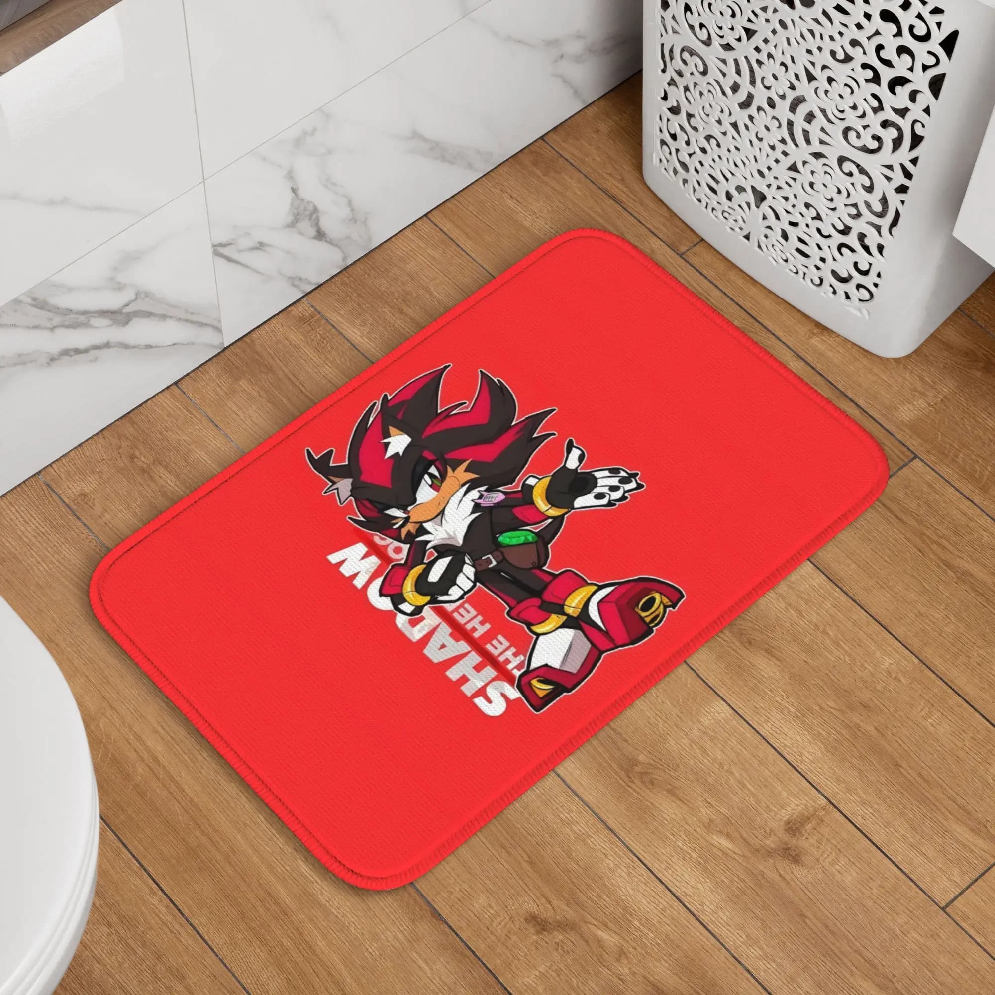 Tappetino Personalizzato con Ombra di Cartone Animato Hedgehog, Antiscivolo, Stile Giapponese, per Cucina, Bagno, Balcone, 40*60cm