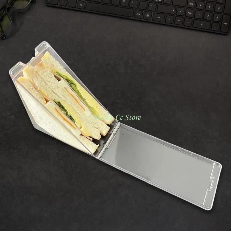 X90F Confezione da 2 porta panini triangolari facile utilizzo, pratica scatola per alimenti, prodotta per studenti e