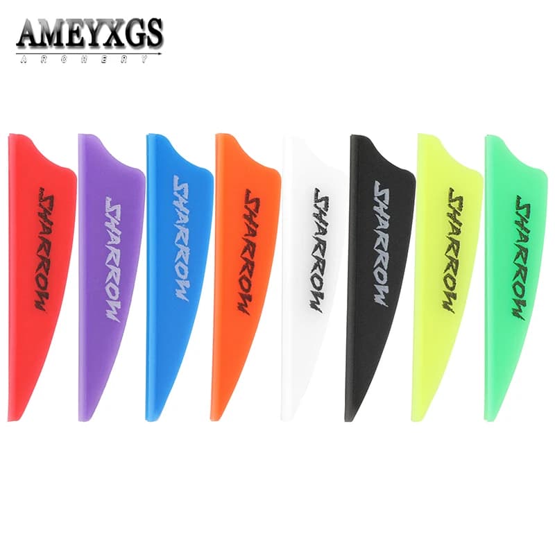 2 pollici Gomma Paletta Freccia Piuma 50/100pcs A forma di scudo Fletches Tiro con l'arco Fletching Arco ricurvo Caccia Tiro al bersaglio