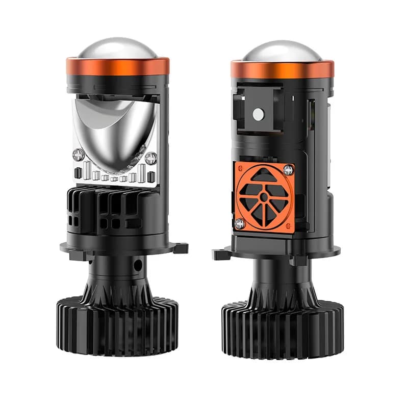 Y5PRO H4 Proiettore LED Mini HD Obiettivo Fisheye Auto H4 Lampadine per fari a LED con design a solenoide Doppia ventola di raffreddamento Lampada alta/bassa