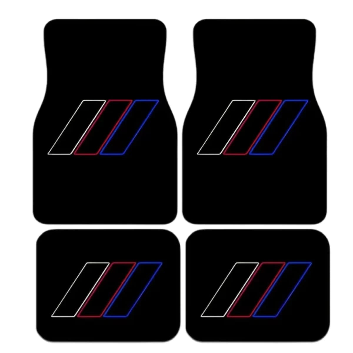 Universal 4-Pack Car Floor Mats - Easy to Clean, Stylish Durable with Logo, Fits All Vehicles (Sedans, Trucks, SUVs)