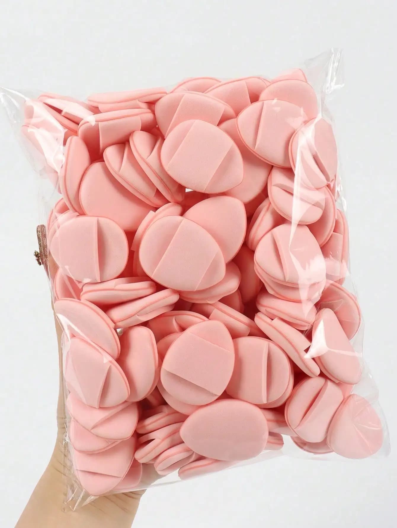 10/30/100pcs Fingertip Cushion Powder Puff, Latex-Free, Suitable For Liquid Foundation, Loose Powder, Concealer, Etc.