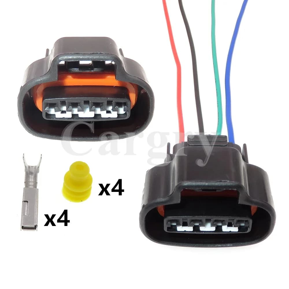 Set di 4 connettori 90980-11150 6189-0565 AC, alloggiamento in plastica impermeabile per sensore di ossigeno auto, presa elettrica per Toyota
