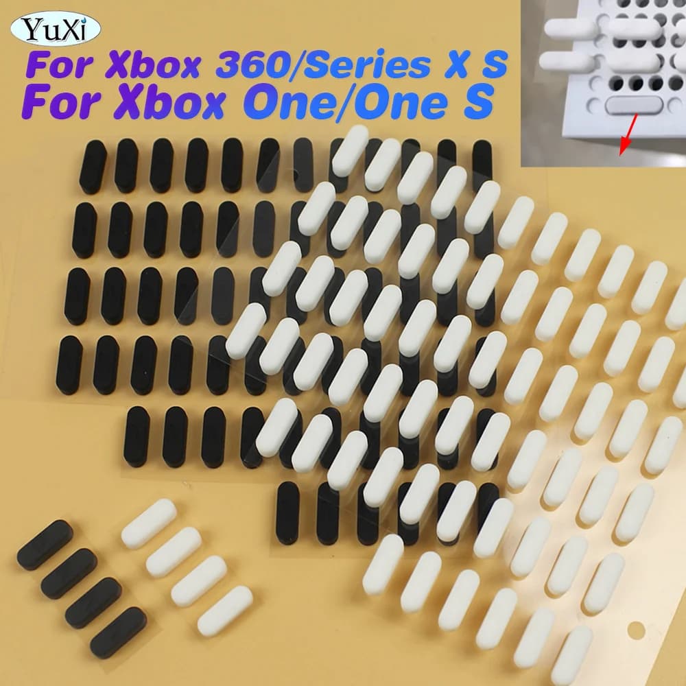 4 pezzi piedini in gomma antiscivolo per Xbox One Slim S per Xbox 360 Xbox Series XS gioco host controllo copripiedi tappetini di ricambio