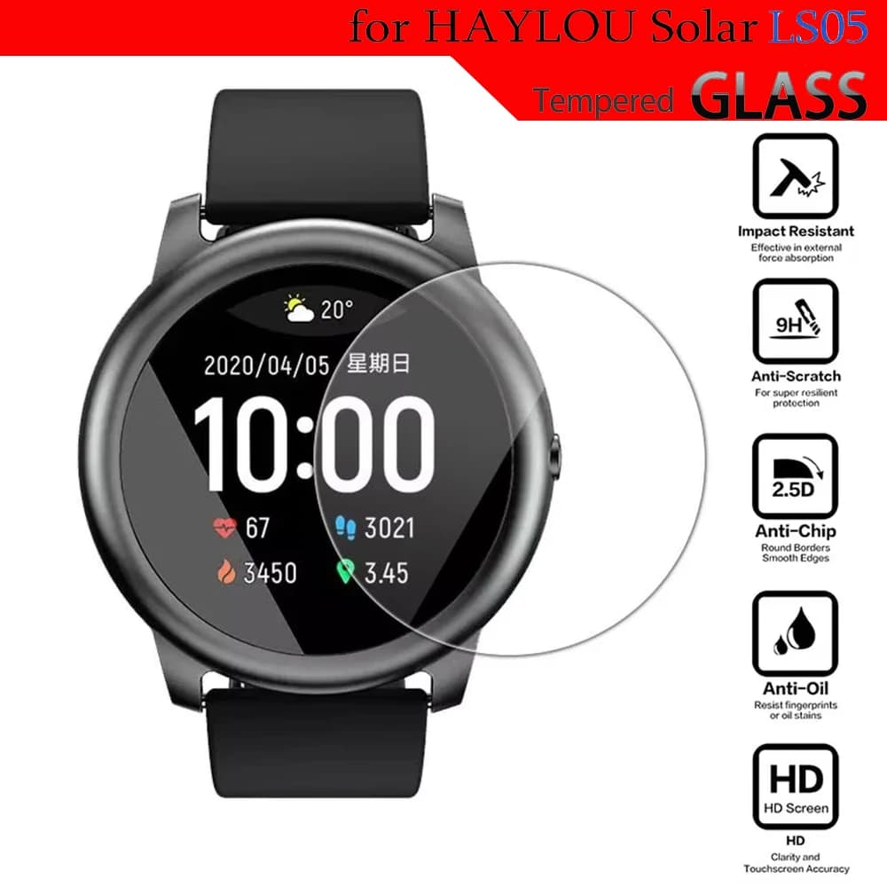 Tempered glass for hayLou solar ls05 smart watch accessories full cover HD Clear Cover Screen Protector scratch-resistant films