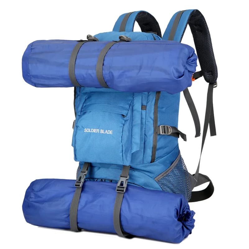 Zaino da Escursionismo e Arrampicata da 45L, Borsa Sportiva da Montagna Espandibile e Impermeabile con Scomparto Separato per Scarpe