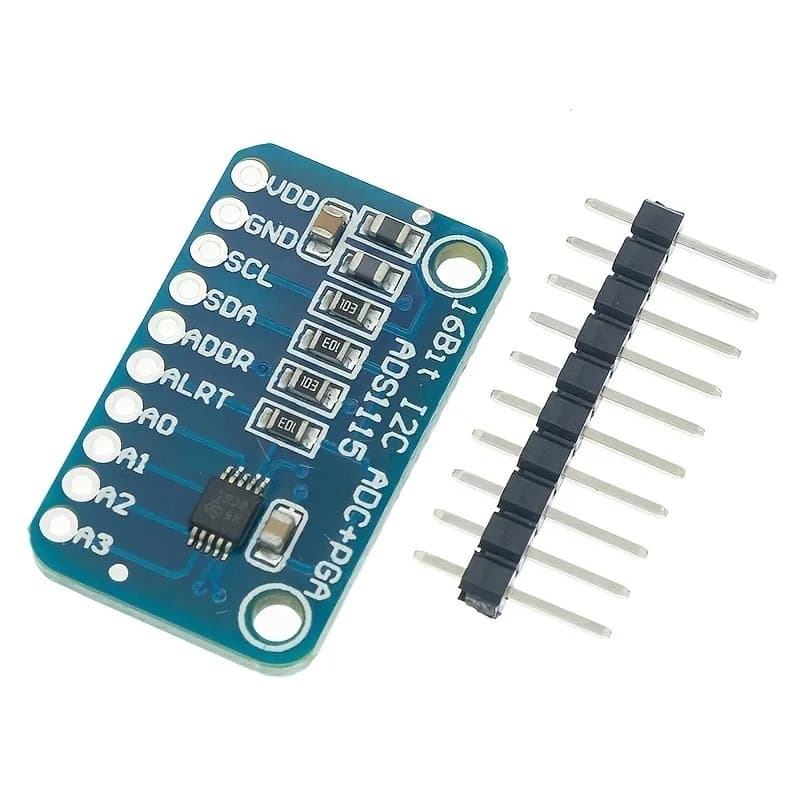 Modulo convertitore analogico-digitale ADS1115 ADC con amplificatore di guadagno programmabile 16 bit I2C da 2,0 V a 5,5 V per Arduino Raspberry Pi