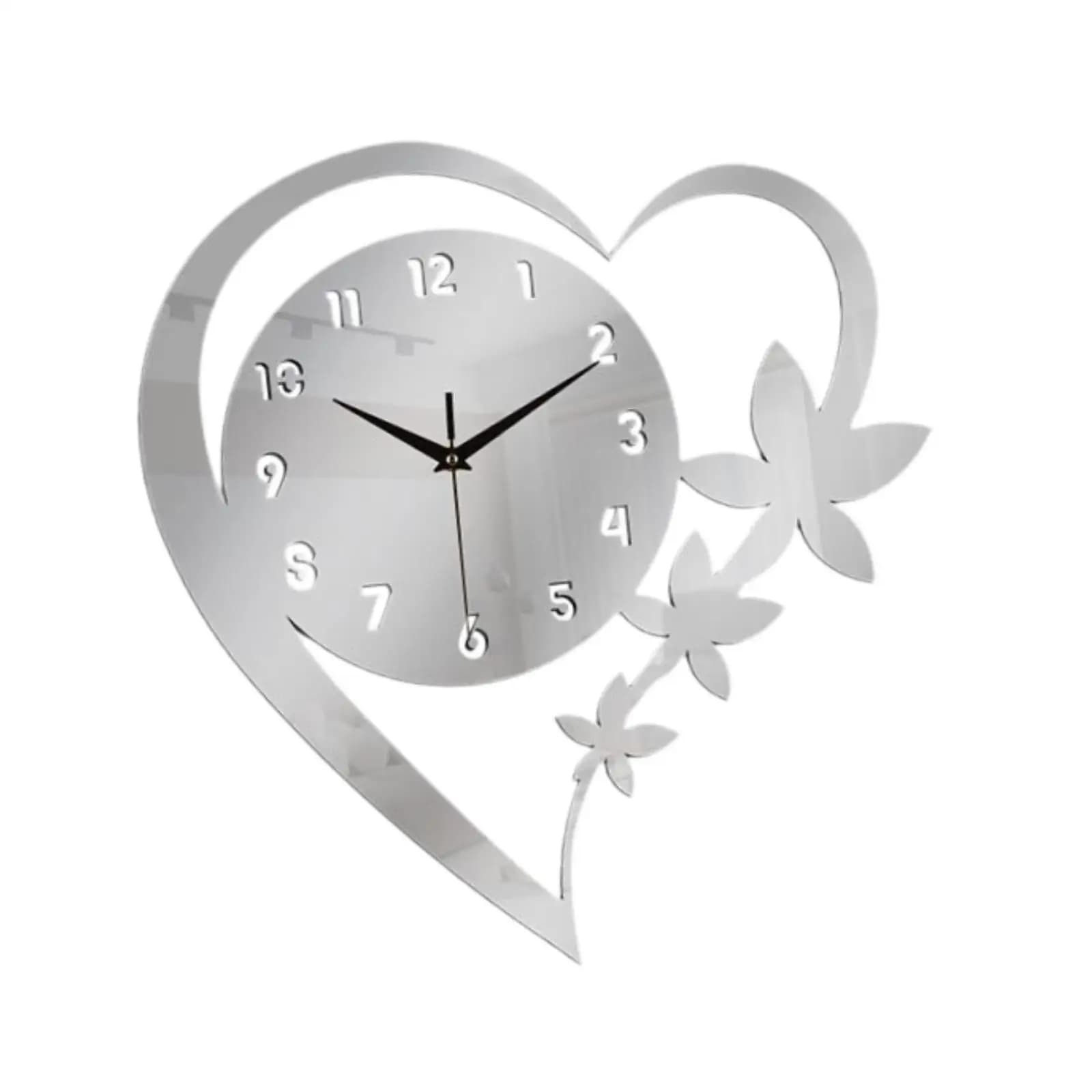 Orologio da parete in acrilico, silenzioso, elegante, versatile, decorazione artistica da parete per camera da letto, ufficio, casa, sala da pranzo, studio