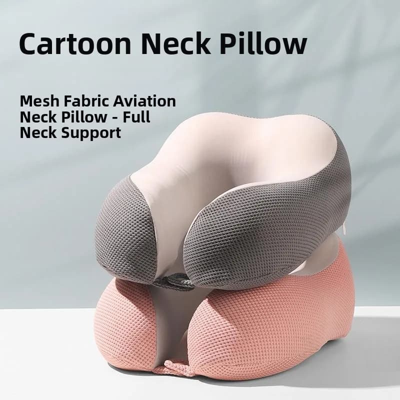 Cuscino a U in Memory Foam Rinfrescante, Portatile da Viaggio per Aereo, Supporto per il Collo per il Riposo in Ufficio, Protezione del Collo, Biancheria da Letto con Motivo Floreale