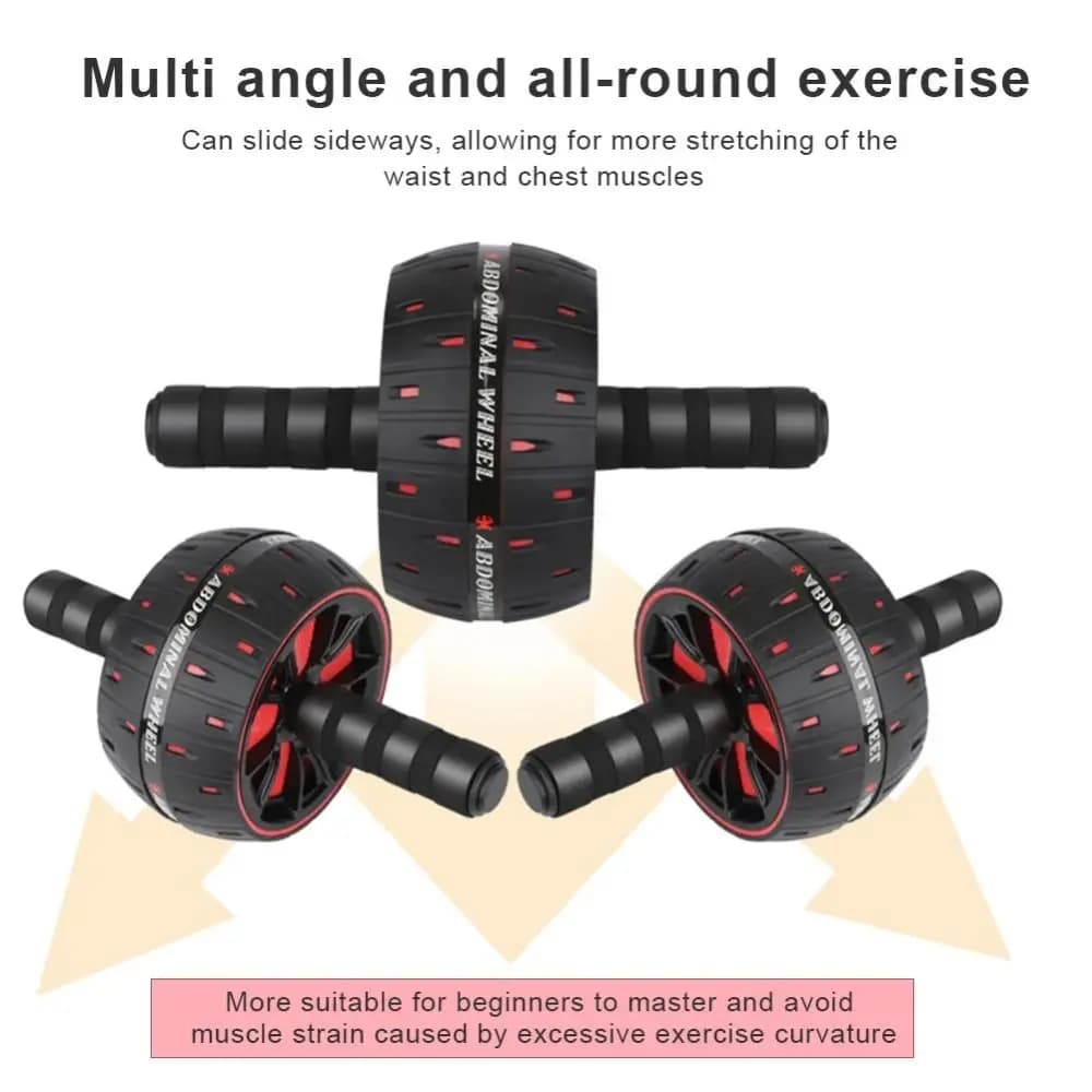 Ergonomic Grip Abdominal Workout Roller Strong Load Bearing Single-wheel Ab Roller Wheel Non-slip Strengthen Muscle
