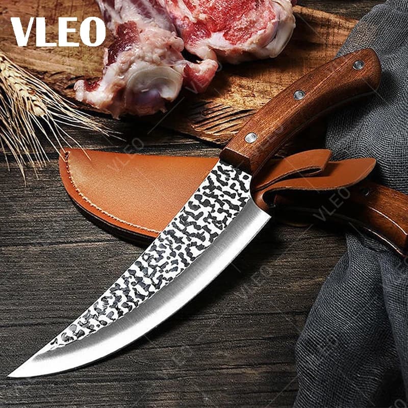 Coltello da disosso per chef da cucina Coltelli da cucina professionali forgiati in acciaio inossidabile Coltello da pesca fatto a mano Mannaia per carne Coltello da macellaio
