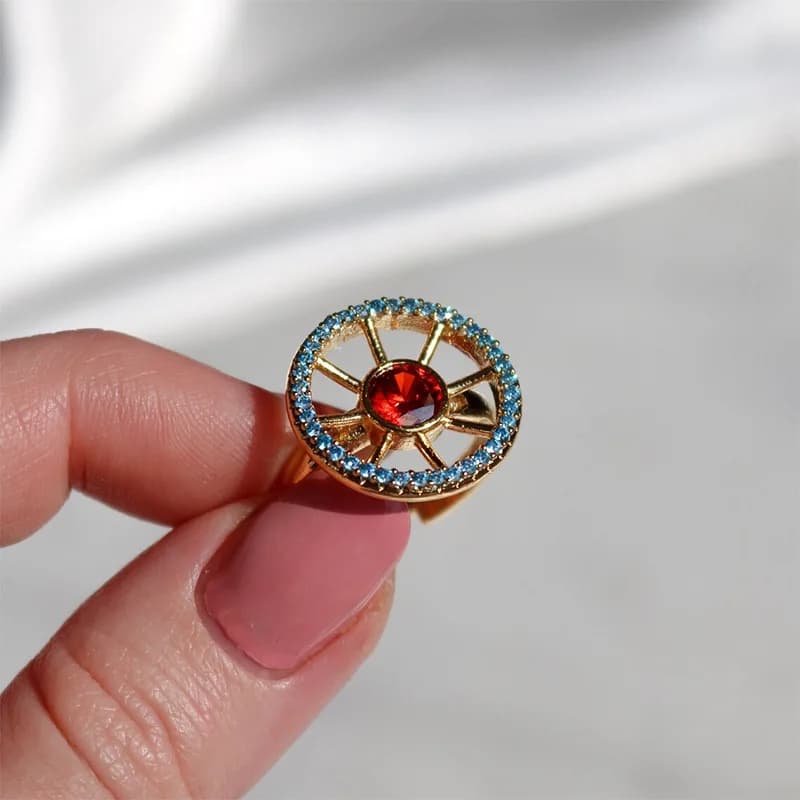 Ferris wheel light luxury simple romantic ring gift opening adjustable ring