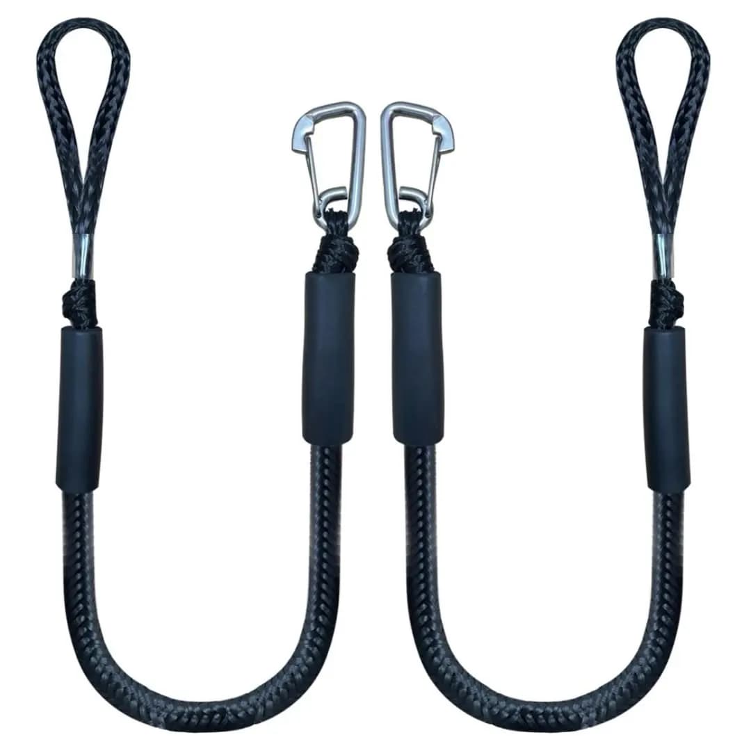 4FT Marine Mooring Line Bungee Dock Rope Adjustable Elastic Lashing Rope Boat Accessories for Kayak Jet Ski Boat