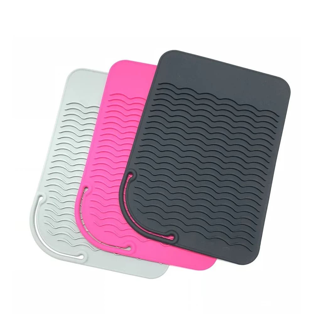 Silicone Mat Heat Resistant, Anti-slip and Portable for Plate and Iron Hairpins, Worktop Protection