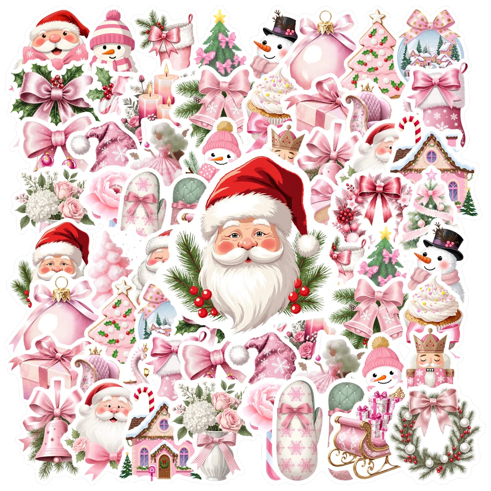 35 adesivi natalizi impermeabili adesivi festivi cancelleria divertenti adesivi per bambini per bagagli laptop valigie decorazioni per bomboniere
