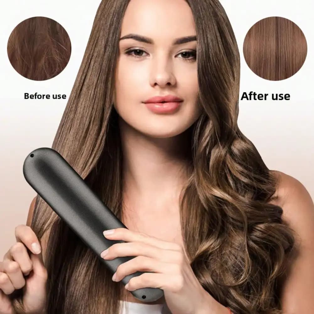 Wireless Hair Straightener USB Charging Hair Comb Curl Straight Hair Straightener Big Wave Egg Roll Curling Iron