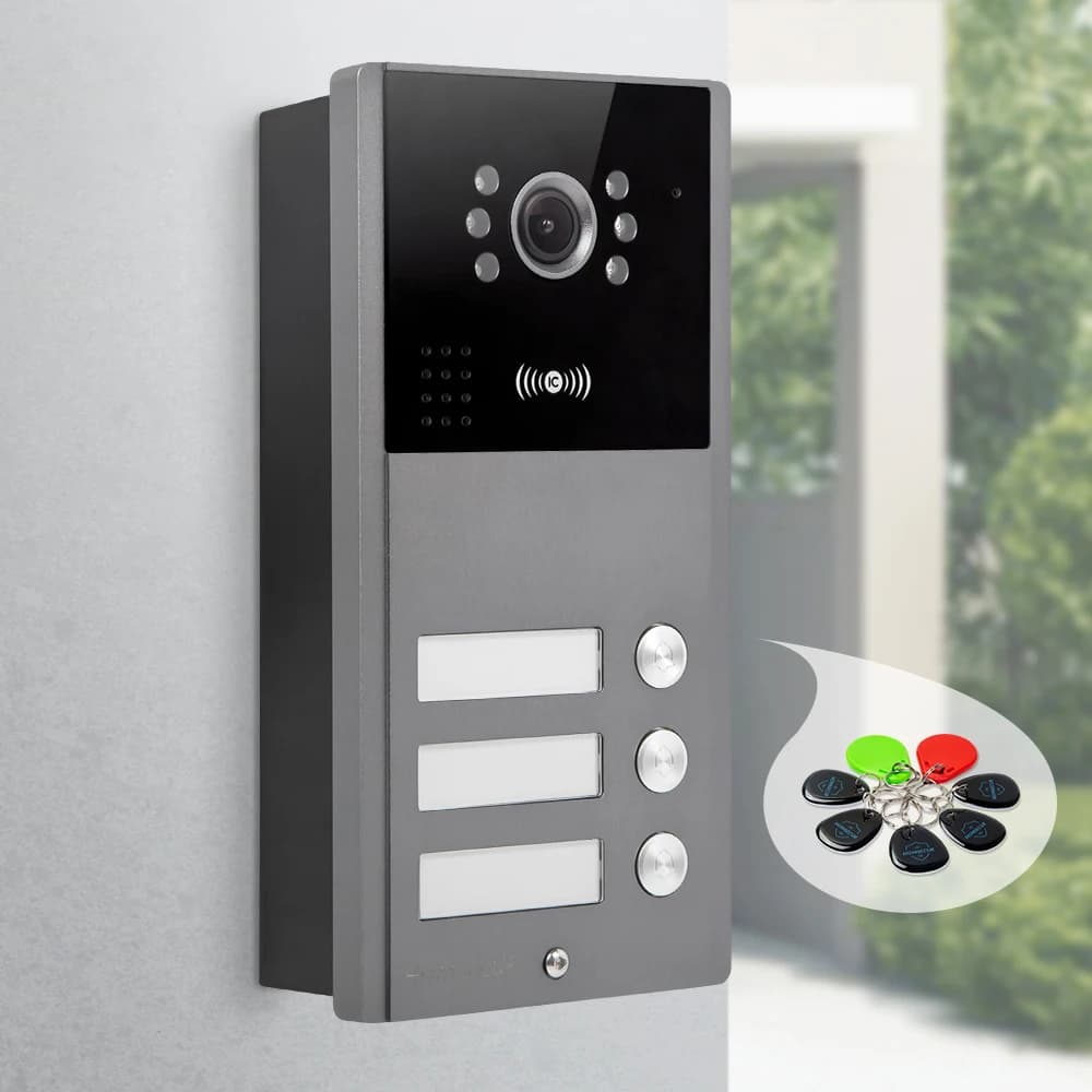 (Not Standalone) HOMSECUR MAL-3-AHD Doorbell Camera with RFID Card Access for XSL Video Doorphone Entry Intercom 3 Families