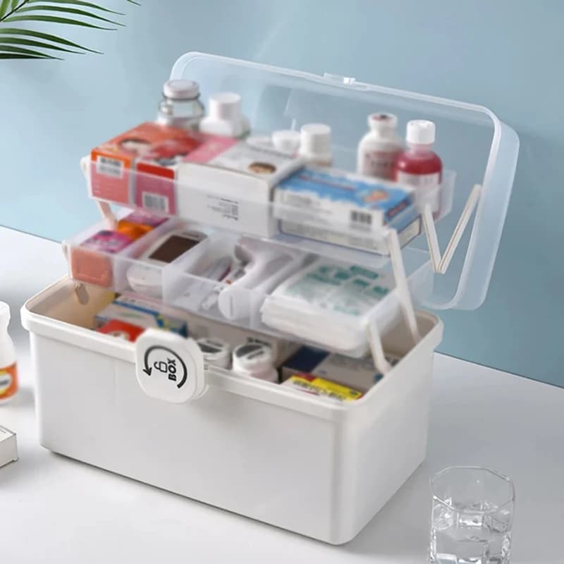 Large Capacity Home Medicine Box Medicine Storage Multi Layer Classification Home Medicine Box Portable First Aid Medical Kit