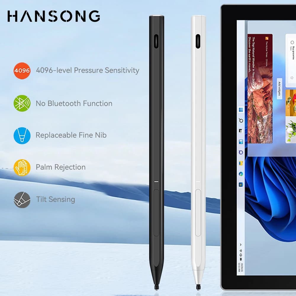 Per Microsoft Surface Pen per Surface Pro X 9 8 7 6 5 4 3 Book 2 3 Laptop 2 3 Go 2 per protocollo mp2.0 Palm Rejection Stylus Pen