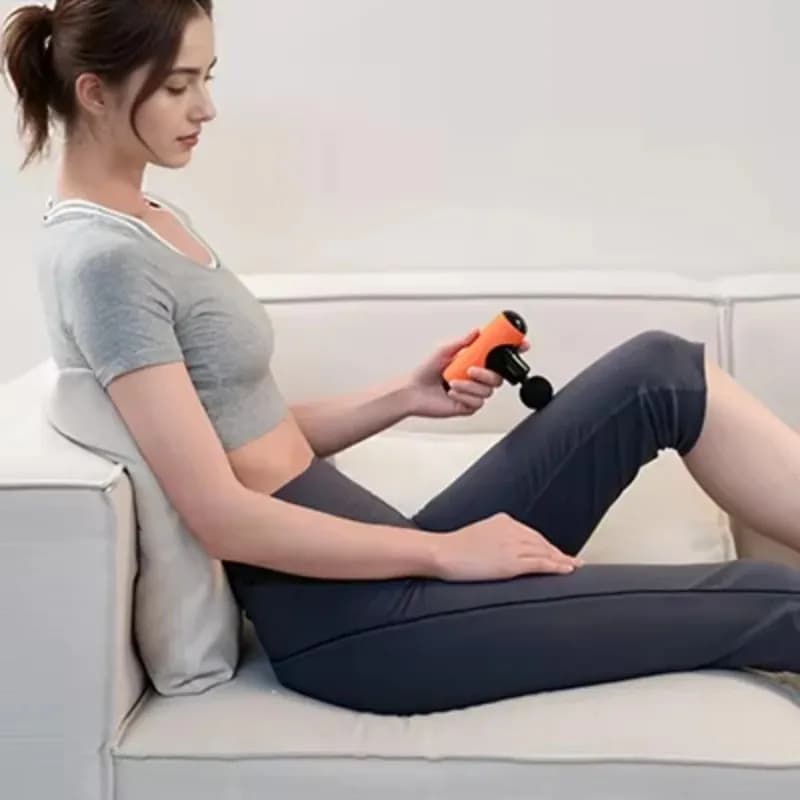 Silicone Handheld Mini Massage Gun Deep Tissue Percussion Massager For Shoulder With Storage Case