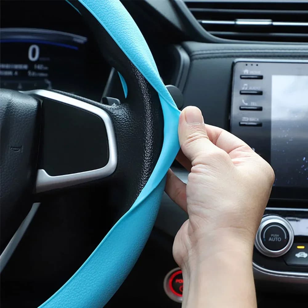 Coprivolante in silicone per auto Morbido volante antiscivolo resistente all'usura Accessori per coperture protettive per auto