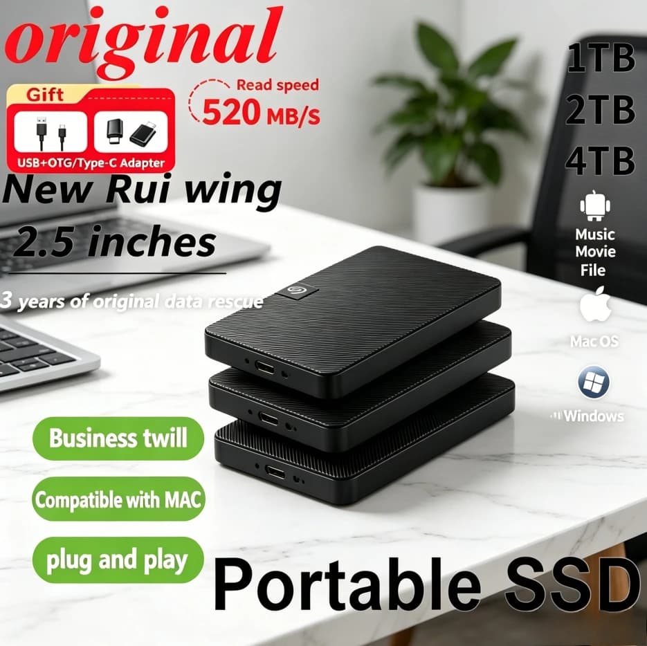 For Seagate Portable External Hard Drive New Style 2.5 Inch USB3.0 500GB 1TB 2TB Extended Capacity for Laptops And Computers