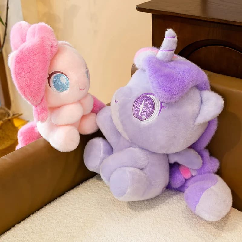 New Kawaii My Little Pony Plush Toy Set Cute Pony Characters Soft Stuffed Animal Doll for Kids Fans Birthday Gift Home Decor