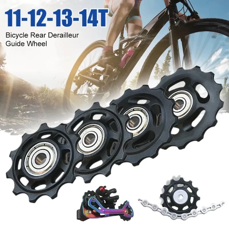 11T-14T MTB Deragliatore Posteriore Della Bicicletta Ruota Guida Cuscinetto In Acciaio Bici Da Strada Puleggia Jockey Ruota per Shimano Parti di Ciclismo