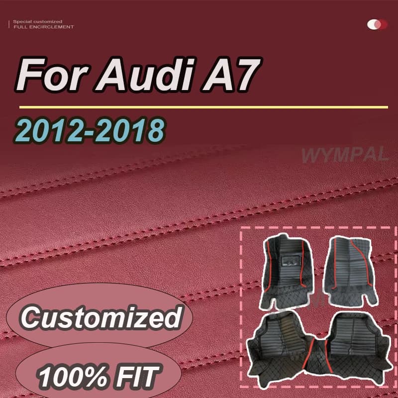 LUXURI Tappetini Auto Per Audi A7 2012 2013 2014 2015 2016 2017 2018 Auto Rilievi Del Piede Automobile Tappeto Copertura Accessori Interni