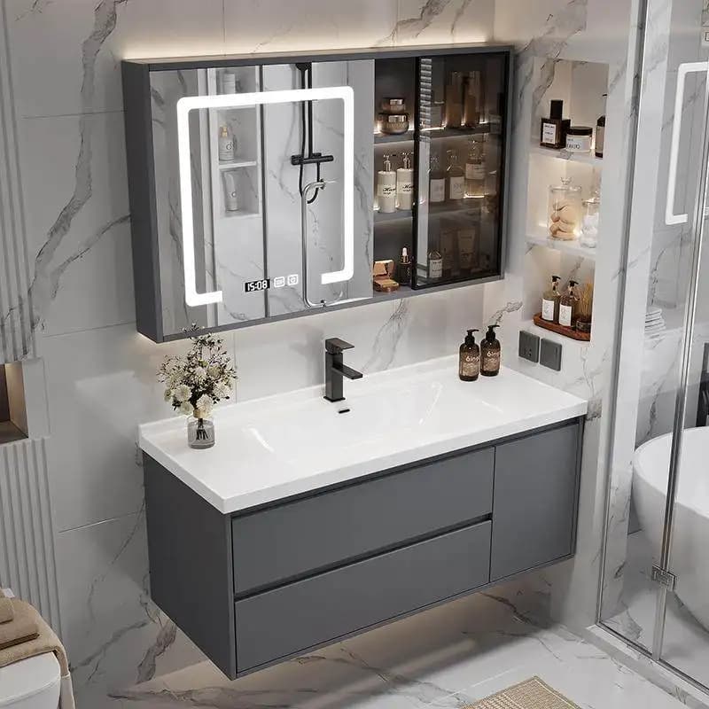Storage Organizer Bathroom Cabinet Display Corner Luxury Modern Bathroom Cabinet Toilet Mirror Archivadores Trendy Furniture