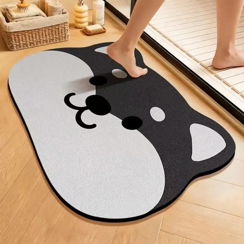 Tappetino assorbente in diatomite per bagno, tappeto per WC, tappetino per pavimento del bagno