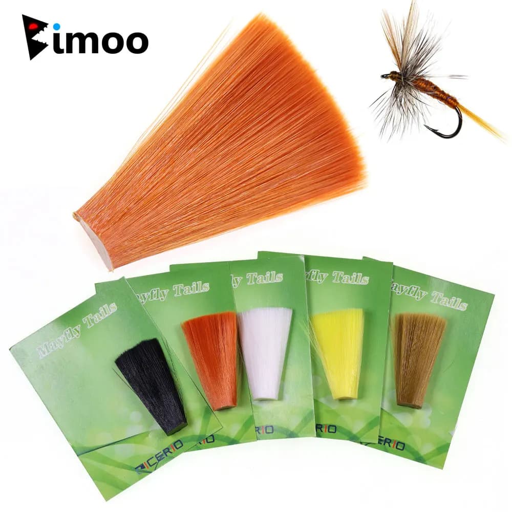 1/5 Pezzi Fibra di Nylon Conica Galleggiante a Grande Diametro per Coda di Mayfly, Perdigon e Ninfa, Materiale per Costruzione Mosche, Marrone