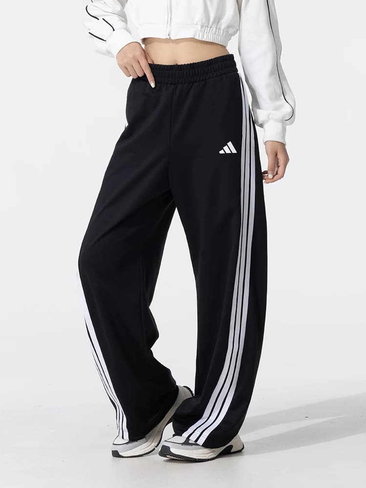 Adidas Pantaloni sportivi casual da donna Allenamento fitness Traspirante Comodo Pantaloni larghi a gamba dritta resistenti all'usura Ke5802
