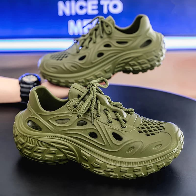 Sandali da uomo per esterni con fondo spesso, Nuova Collezione Estate 2026, Sandali alla moda per coppie, Scarpe con fori in EVA Baotou, Scarpe da spiaggia di lusso, Scarpe da giardino da uomo